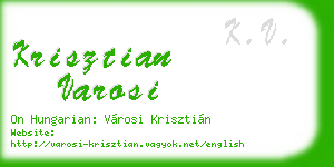 krisztian varosi business card